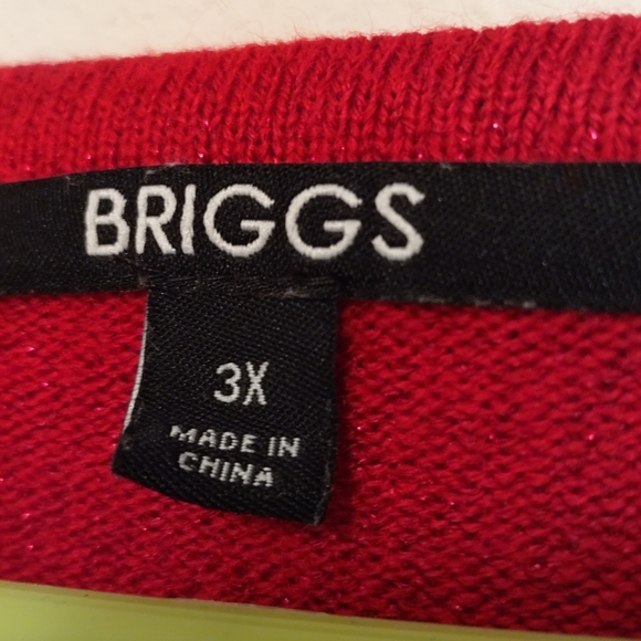 3x Briggs New York Red Sweater with Pendant - Picture 4 of 6